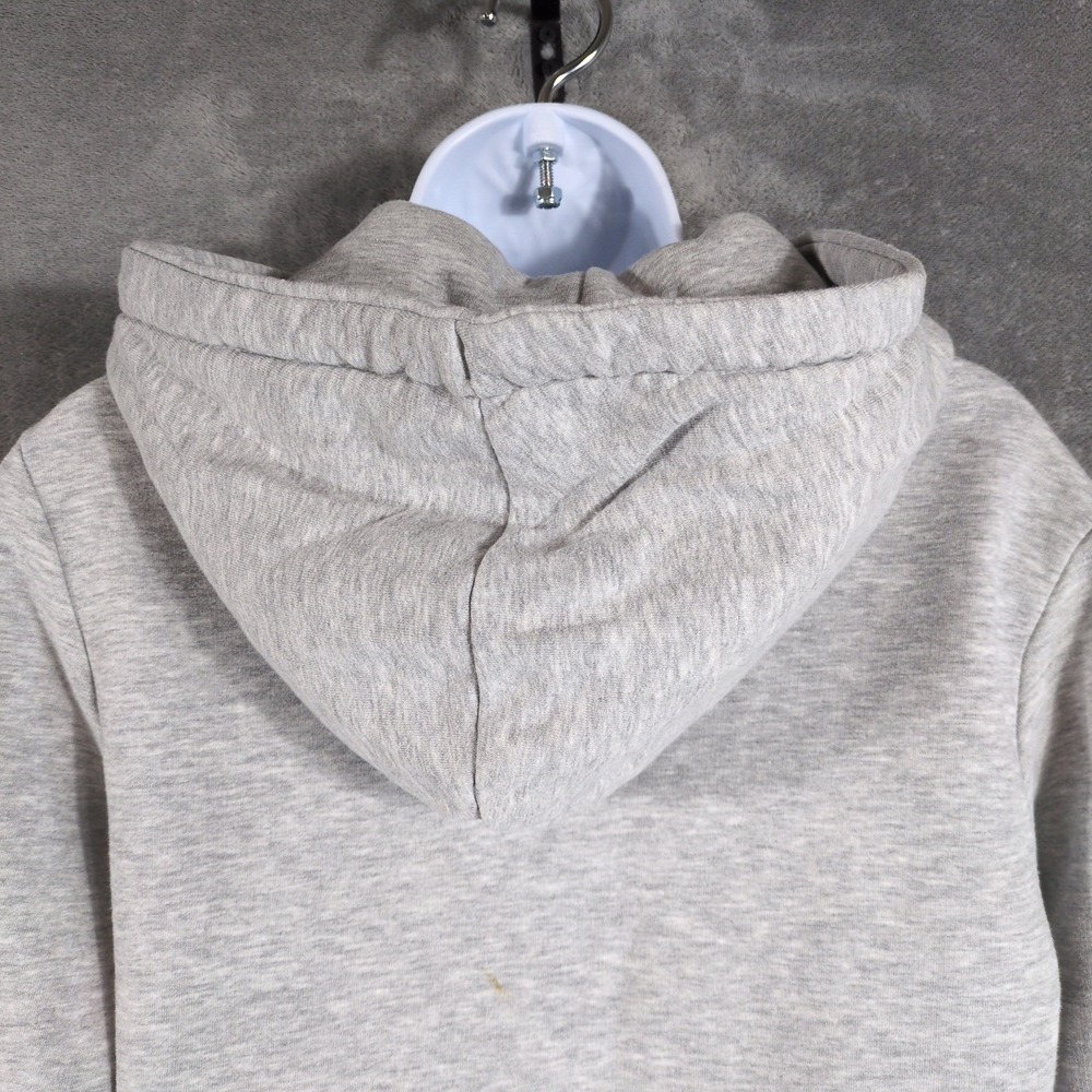 H&M Divided‎ Womens Heather Gray Hooded Sweatshirt Fleece Mini Dress Size 6 - Picture 8 of 13